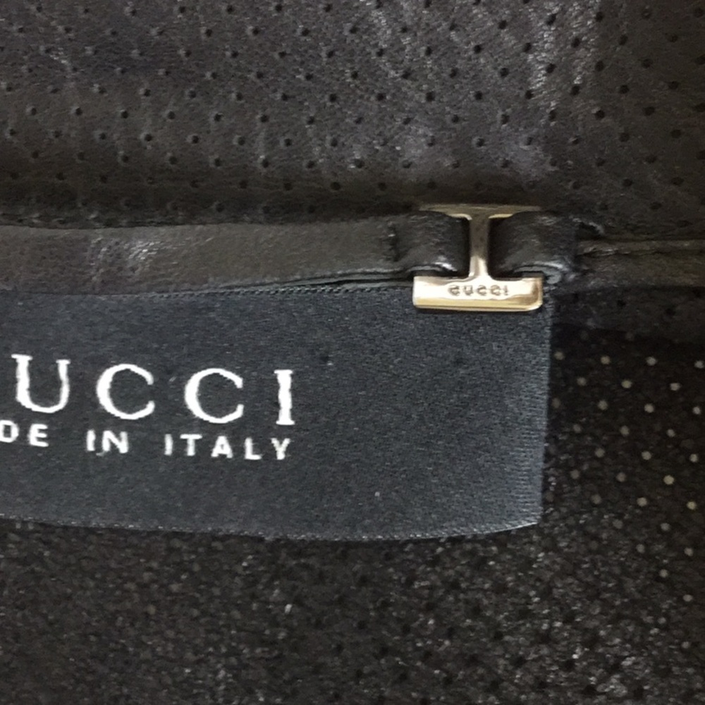 Authentic GUCCI leather lightweight blazer US10 - Picture 7 of 8